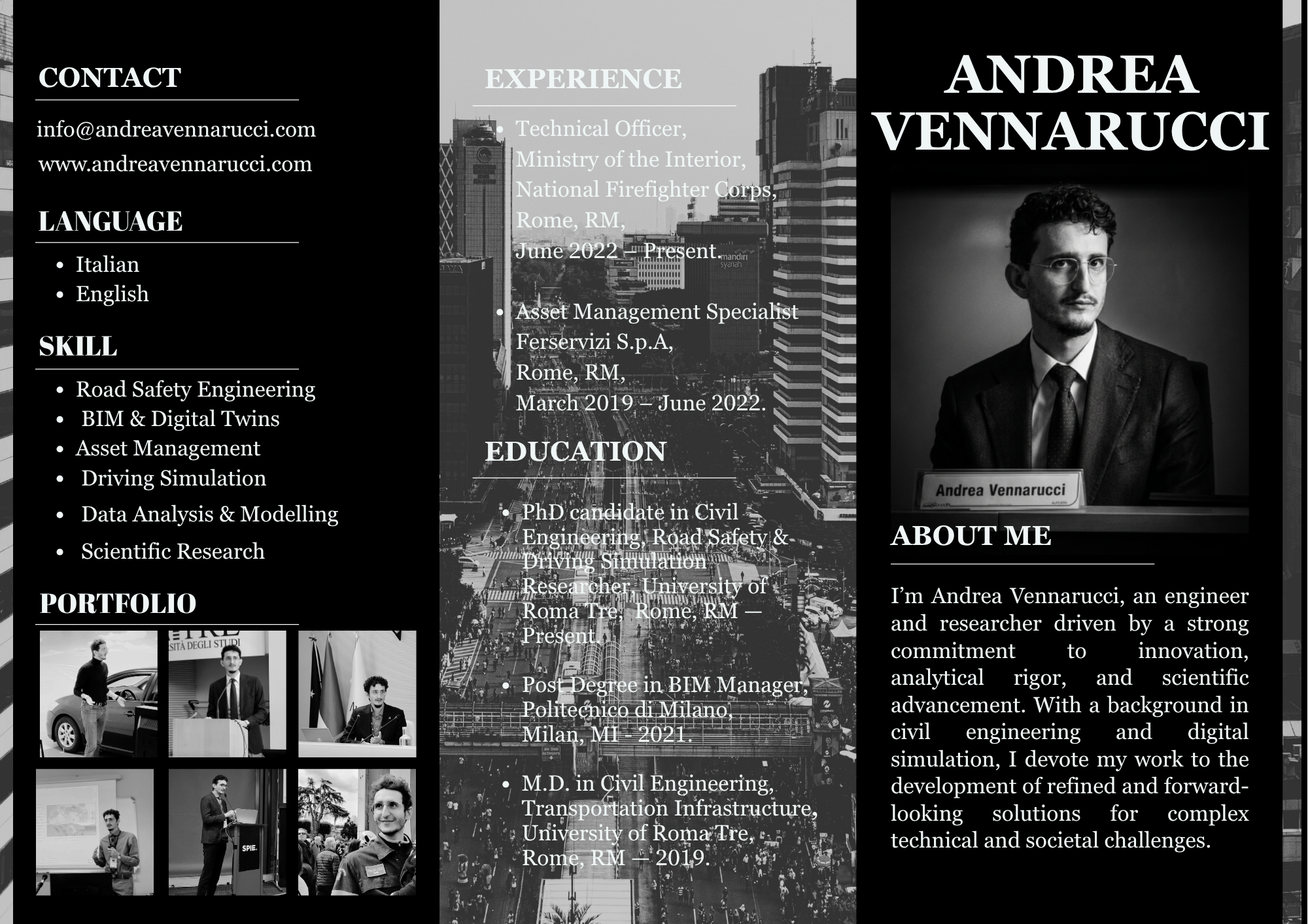 Andrea Vennarucci executive profile visual page
